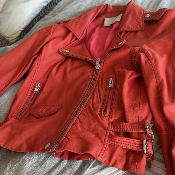 IRO lamb leather salinas moto jacket S/M - Picture 6 of 11